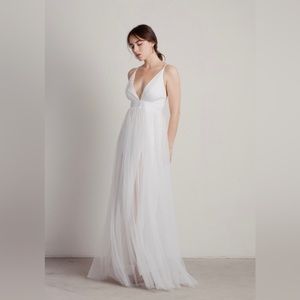 White dress with mesh